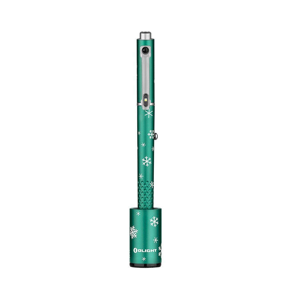 Olight Open Glow Snowflake Green Rechargeable Penlight, 120 Lum