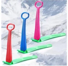 3 Pcs Snow Scooter for Kids Ski Scooter Fold up Sliding Sled Scooter with