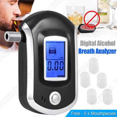 Portable Digital LCD Breath Alcohol Tester Professional Breathalyzer Detector
