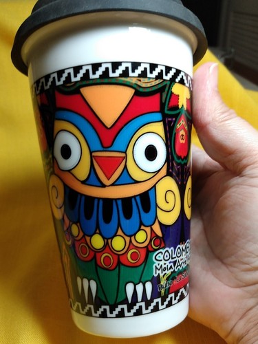 Kolumbien Mola Arte Kuna Kunst Keramik Reise Kaffeebecher Tasse 6" ~ 9 Unzen ~ EG ~ - Bild 4 von 11