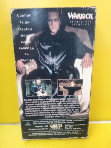 VHS 1999 WARLOCK SACRIFICIO SATANICO DE COLECCIÓN Subtítulos en español Pal-n ARGENTINA - Imagen 5 de 6