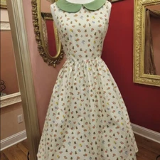 Tulip B Teddy Bear Flower Cottagecore Dress Size XL