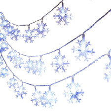 NNETM Glittering LED Christmas Snowflake String Lights