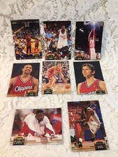8 Topps Stadium Club Basketball Trading Cards 92-93 CLIPPERS Kiki Vandeweghe...