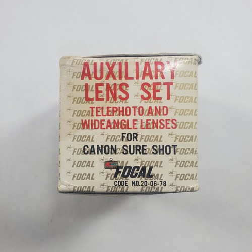 Vintage Focal Auxiliary Lens Set Telephoto Wide Angle Lens Canon Sure Shot - Picture 3 of 5