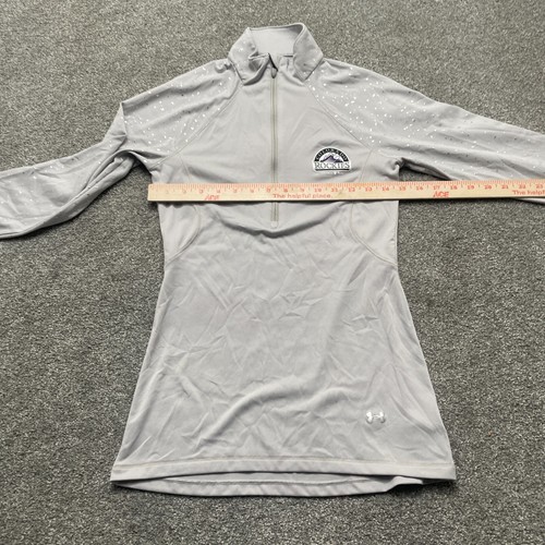 Colorado Rockies Shirt Adult Small Gray Under Armour 1/4 Zip Semi Fitted Ladies - Picture 6 of 9