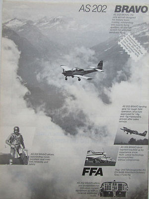 7/1976 PUB FFA ALTENRHEIN FLUGZEUG AS 202 BRAVO AIRCRAFT FLUGZEUG ORIGINAL ANZEIGE