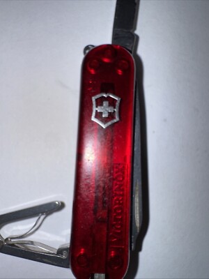 Victorinox Knife Swiss Army Translucent RUBY RED CLASSIC SD