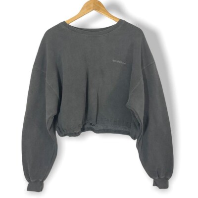 Urban Outfitters  Grey Sweatshirt Size L UK 12 Cropped by Iets Frans