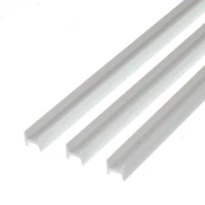 .156" (4.0MM) Opaque White Polystyrene H-Column EVG285 by Evergreen Scale Models