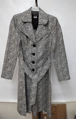 Cabi Womens 007 Trench Coat Black And White Zebra 4034 Choose Size