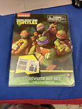 Teenage Mutant Ninja Turtles Art Set 50 Pieces Kit Nickelodeon Ages 3 New