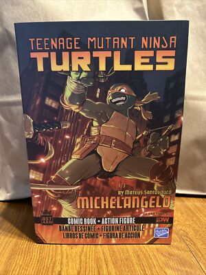 Loyal Subjects TMNT Michelangelo Action Figure & IDW Comic BST AXN Ninja Turtles
