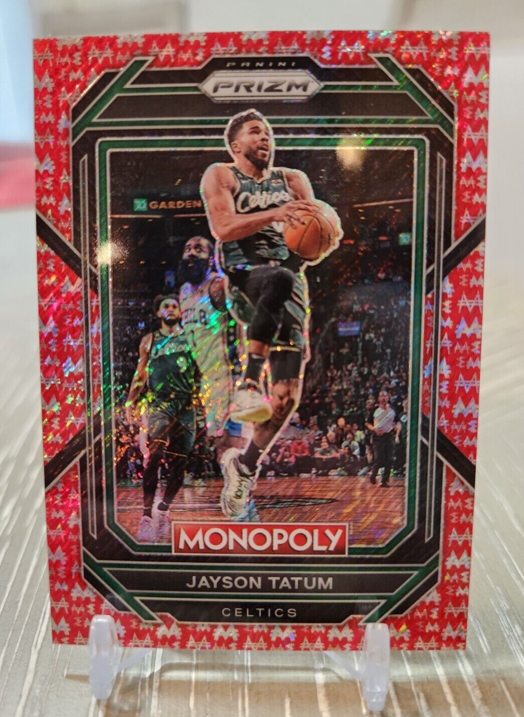 2022-23 Prizm Monopoly Jayson Tatum Red Money Shimmer no. 4 23/100 Celtics