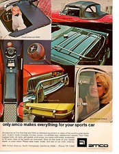 1969 Porsche Mgb Triumph Corvette Amco Shift Knob Original Print Ad 1969 Porsche Mgb Triumph Corvette Amco Shift Knob Original Print Ad