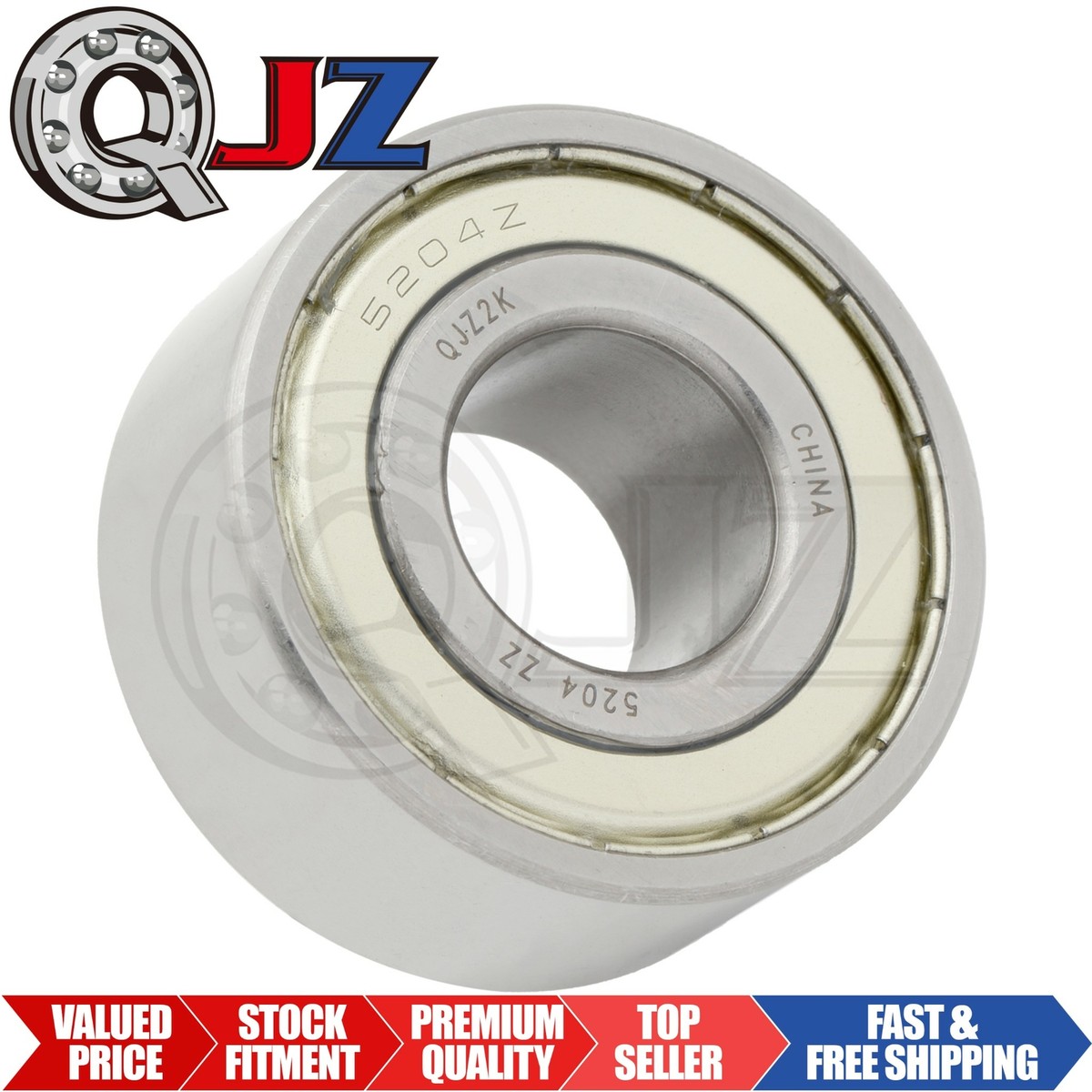 Qty.1] 5204-ZZ Angular Contact Ball Bearing [20mm Bore x 47mm OD x