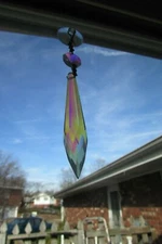 10 -  3 1/2 " AAA AB ANTIQUE STYLE CRYSTAL SPEAR CHANDELIER PRISM PART U-DROP G