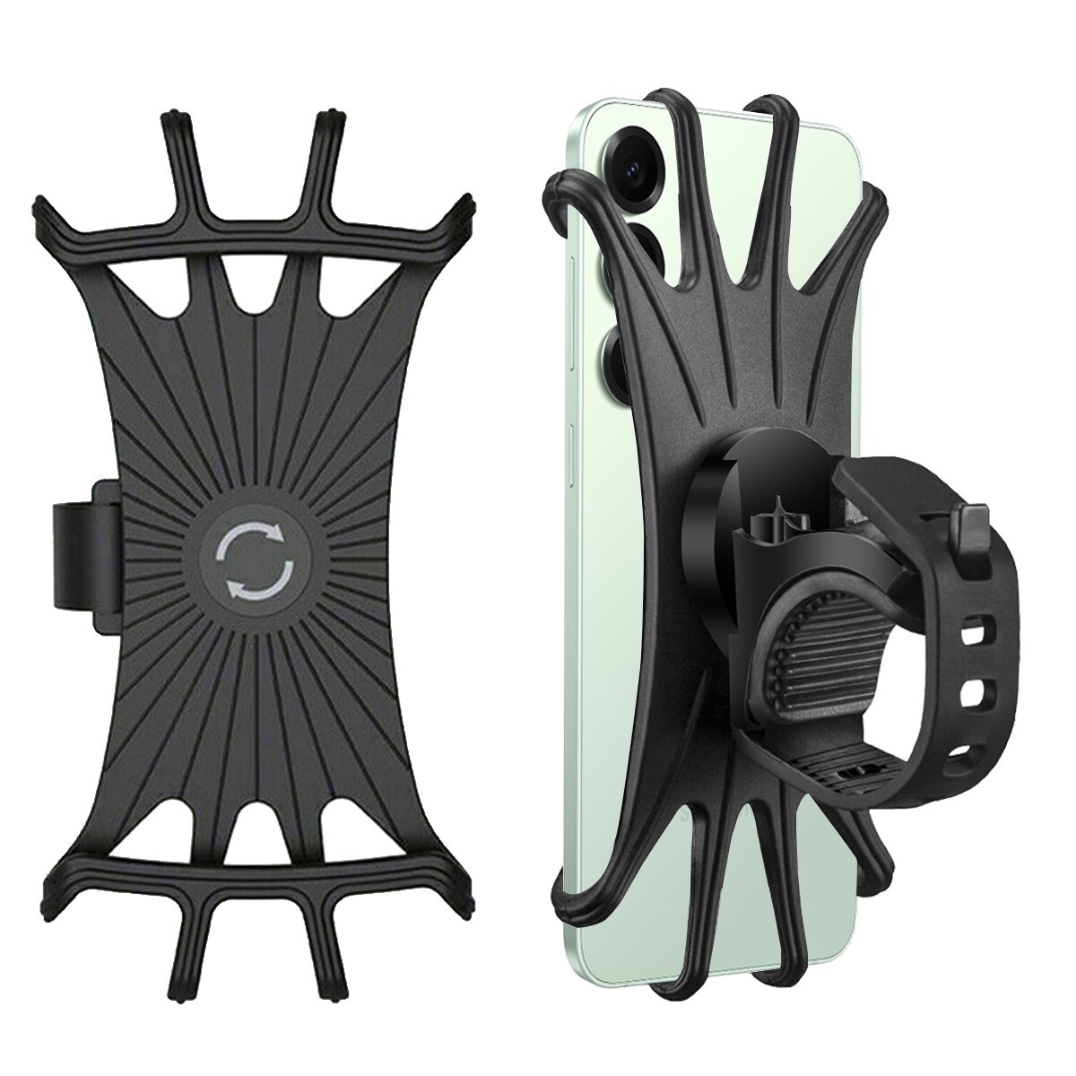 Silicone Bicycle Holder Bike Phone Mount For iPhone 16 15 Pro Max Galaxy S25 S24