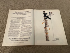 Vintage 1985 IBM Personal Computer AT Print Ad 2 1980s