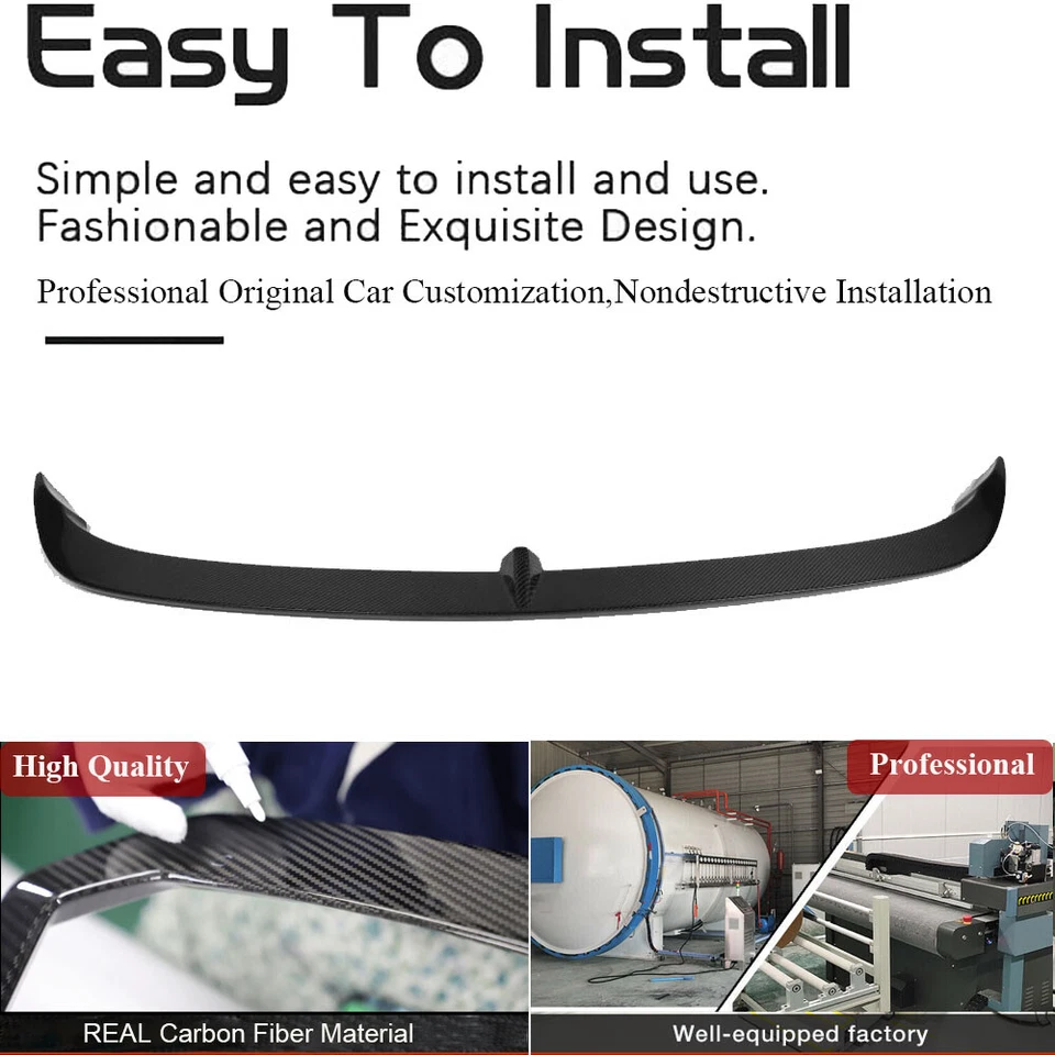 Alerón trasero de fibra de carbono para Volkswagen VW Golf MK7 GTI R Foto 2 de 4