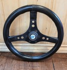 Vintage Grant 13" Steering Wheel Formula GT 3 Spoke Black Made In Italy 