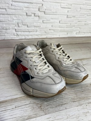 グッチ  18AW  523535/ライトン ウェブプリントローカットレザースニーカー メンズ 9.5 Gucci Rhyton 523535 Sneakers Chunky Leather Sneakers Size 6.5 | eBay