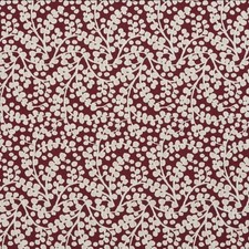 2 yards Essentials Heavy Duty Vine Upholstery Fabric Red/ Burgundy White