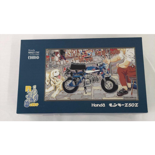 EBBRO 1/10 Honda Monkey Z50Z Blue Japan DAX Diecast bike 1/10 scale boxed New - Picture 1 of 12