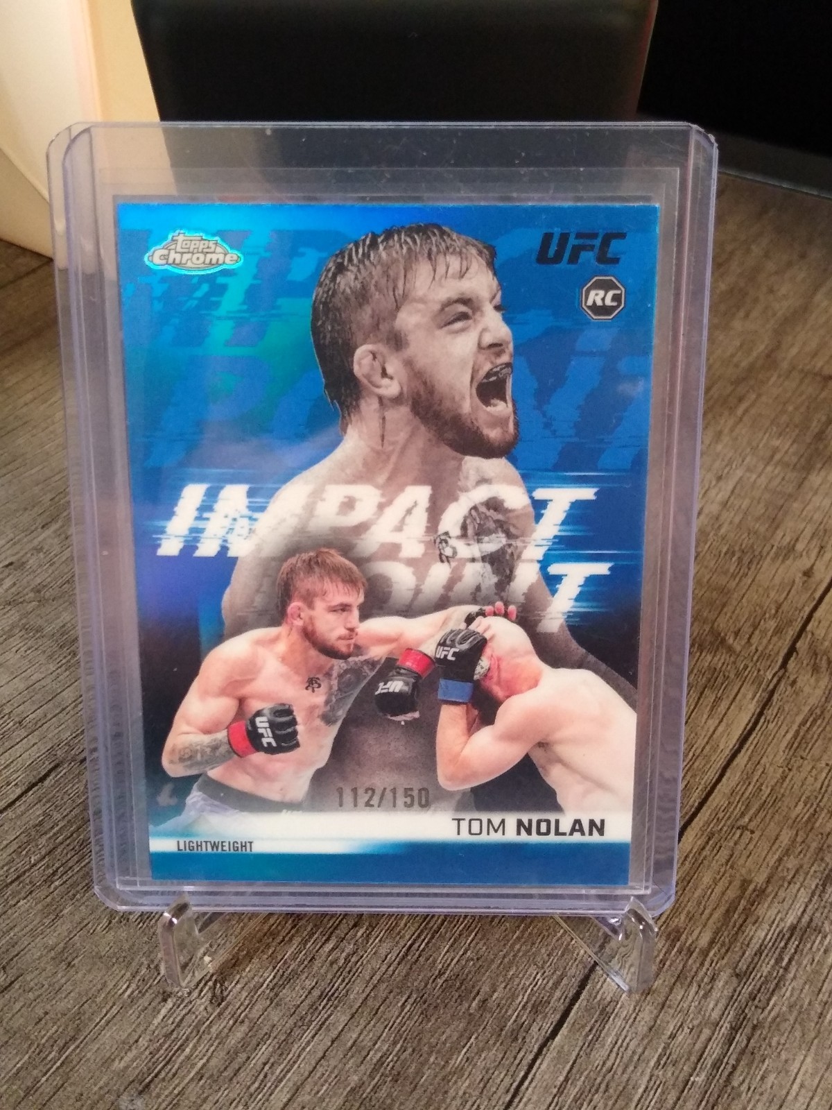 Tom Nolan 2026 Topps Chrome Impact Point Blue Refractor 112/150 Insert RC #IP-2