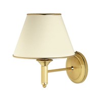 Klassische Wandlampe Mit Schirm In Weiß Messing Penelo Wandleuchte Bett Flur