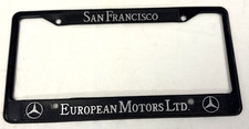 Mercedes Benz EUROPEAN MOTORS SAN FRANCISCO Vintage Metal License Plate Frame