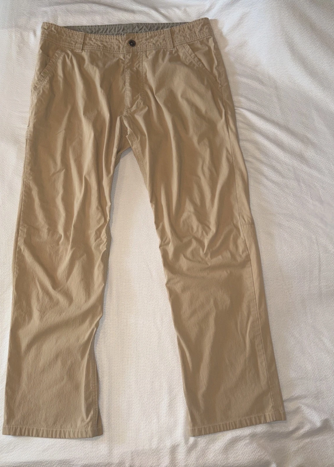 Kuhl SLAX Performance Wicking Hiking Hunting Outdoor Pants Mens 35x30 Khaki Tan