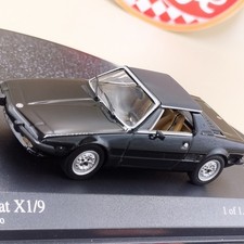MINICHAMPS 1/43 FIAT X1/9 1974 Black 430121662 diecast metal model abatth