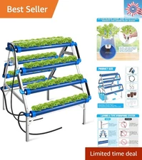 Durable Hydroponics Kit – 72 Plant Sites for Effortless Indoor/Outdoor Gardening