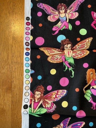 Dan Morris for Michael Miller PIXIES C-1261 Cotton Fabric 23”x 31” Colorful - Picture 9 of 11