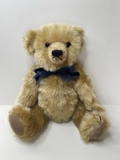 Vintage Style Jointed Teddy Bear Plush 12  Brown Mohair Look Stuffed Animal