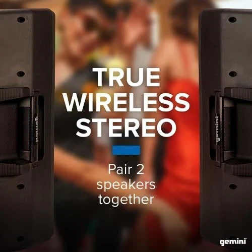 Gemini GSP-2200 Ultra Powerful Bluetooth 2200W Speakers with Built-In Media...