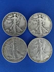 Lot of 4 - Walking Liberty Silver Half Dollars 90% Silver $2 Face Value
