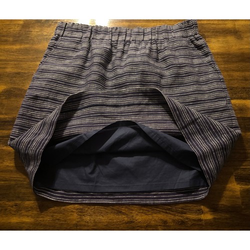 Ann Taylor Loft Women’s Medium Skirt Pull On Elastic Waist Lined 100% Linen - Picture 3 of 8