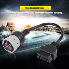 6Pin To 16PIN OBD1 To OBD2 Diagnostic Cable For J1708 Heavy Duty Truck Conv HUMJ