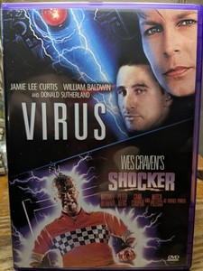 Wes Craven's SHOCKER & John Bruno's VIRUS (2 FILM SET) Jamie Lee Curtis - VG+