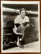 Yogi Berra Autograph Signed 3x5 Photo Yankees HOF Vintage Auto