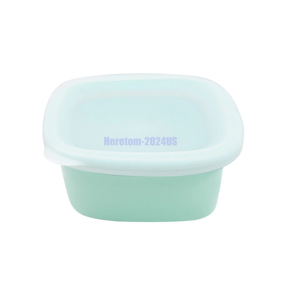 Lot of 6 Nesting Silicone Food Containers Reusable Bento Boxes Multi-Safe GREEN - Image 4 of 4