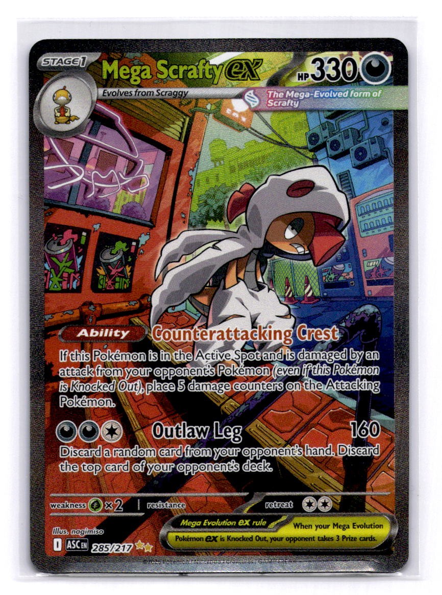 Mega Scrafty ex ME: Ascended Heroes 285/217 Special Illustration Rare LP-NM