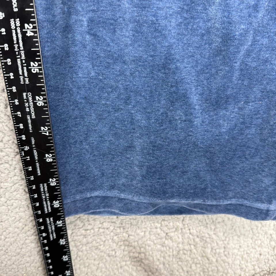 Pantalones de terciopelo con cordón de pierna recta azul talla 1X Tangerine para mujer Foto 4 de 4