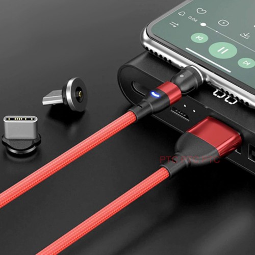 Magnetic 540 Fast Charging Data Cable Phone Charger For Type-C Micro USB iPhone - Picture 11 of 24