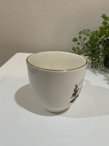 Vtg Fine China Brown Sombrero Serape Sitting Cactus Desert Gold Trim Cup Saucer - Picture 10 of 12