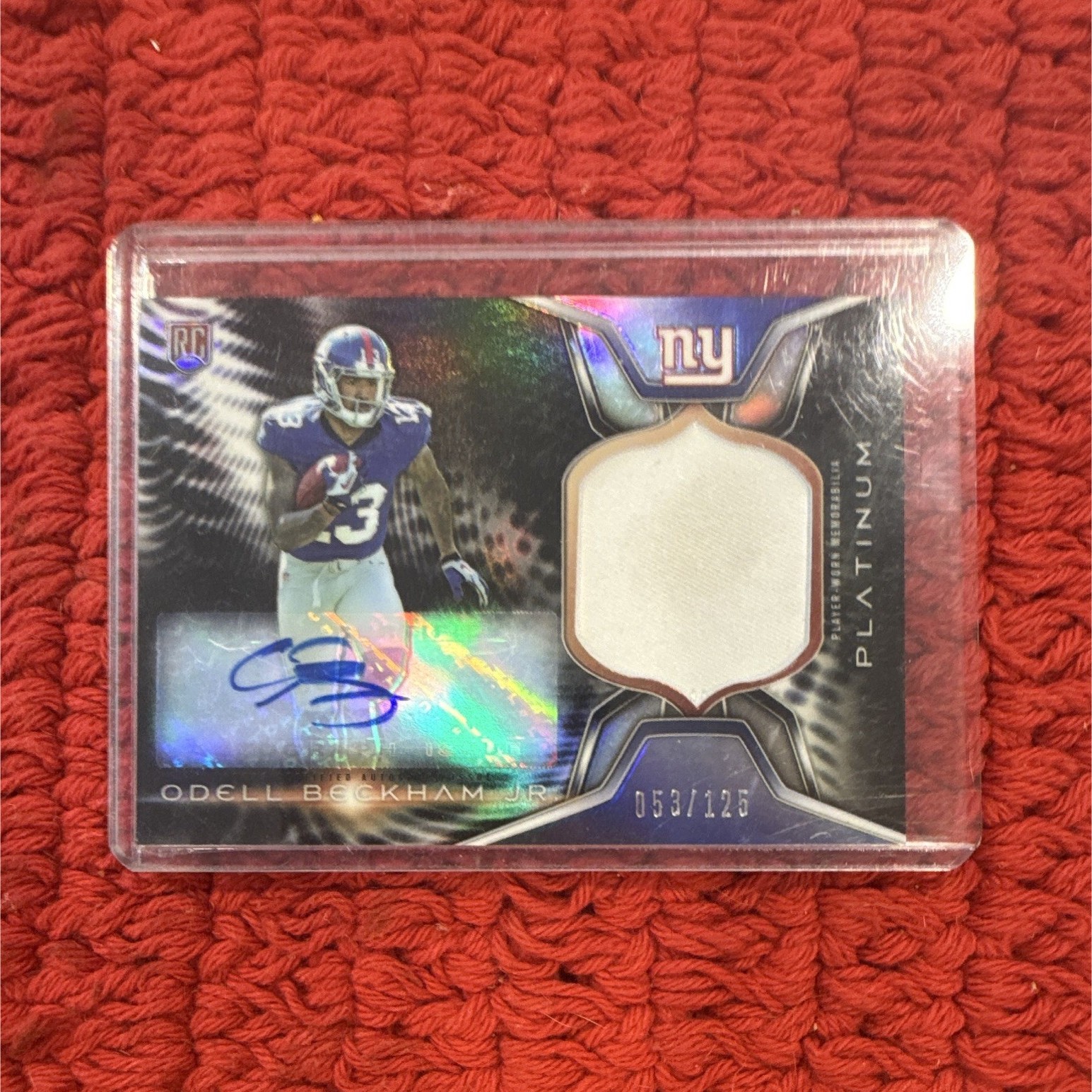 Odell Beckham Jr. Topps Platinum Ribbon Sts/Bca #OB Autograph