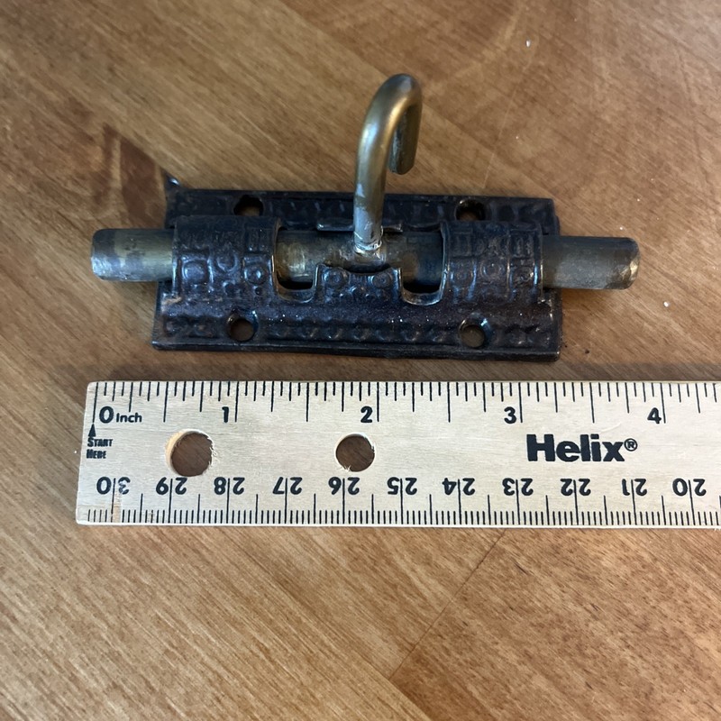 Antique Vintage Metal Slide Lock