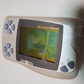 Bandai WonderSwan Console Silver Pearl White SW-001 Tested Working See Photos